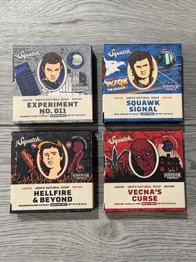 Dr. Squatch Limited Edition Stranger Things Soap Set (4 Bars) – New